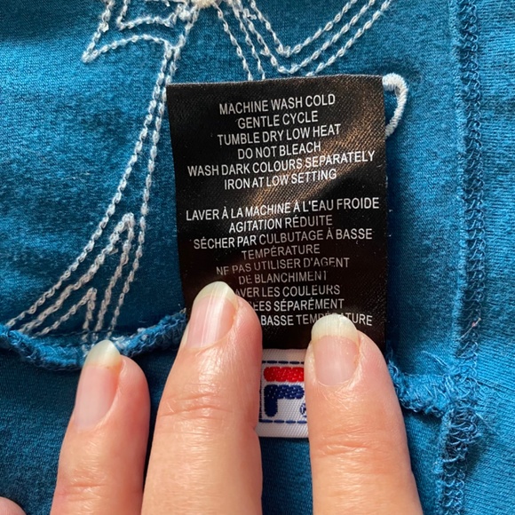 BUY 2 ITEMS GET 1 FREE - Fila Teal long sleeve T-shirt Sz L - Picture 8 of 8